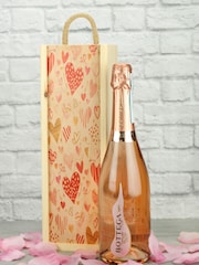 Le Bon Vin Sparkling Rosé Wine In A Love Heart Gift Set - Image 1 of 1