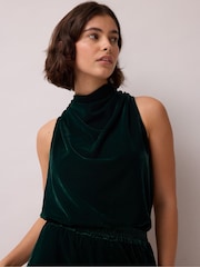 Grün - Ro&Zo Velvet Cowl Top - Bild 1 von 5