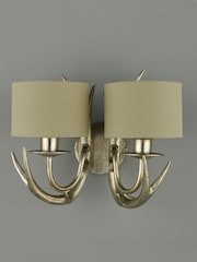 Laura Ashley Gold Mulroy Antler Double Wall Light - Image 3 of 5