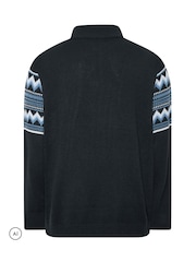 BadRhino Big & Tall Fairisle Kvart Glidelås Genser - Bilde 6 av 6