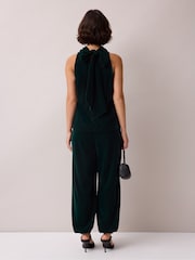 Ro&Zo Green Petite Velvet Balloon Trousers - Image 5 of 5