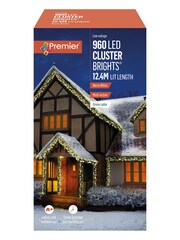Premier Decorations Ltd White Warm Clusters Timer 960 Christmas Line Lights - Image 3 of 4