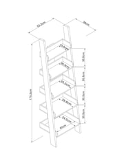 Grey Bronx Oak Effect Ladder Shelf - Image 6 of 6