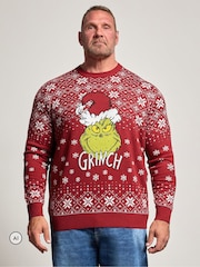 BadRhino Big & Tall Grinch Christmas Jumper - Bild 1 von 6