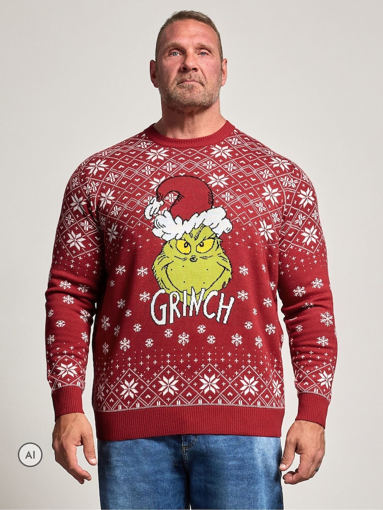 BadRhino Big & Tall Grinch Christmas Jumper - Bild 1 von 6