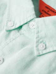 Azul - Camisa abotonada de lino y algodón Studios de Superdry - Imagen 8 de 8