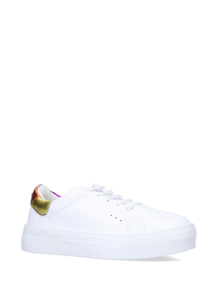 Kurt Geiger London Junior White Mini Laney Eagle Trainers - Image 2 of 4
