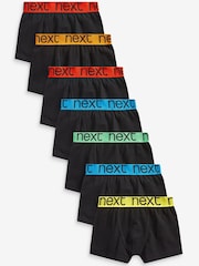Black/Multi Waistband 7 Pack Trunks (2-16yrs) - Image 1 of 10