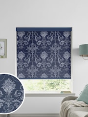Laura Ashley Blue Josette Made To Measure Roller Blind - Image 1 of 5