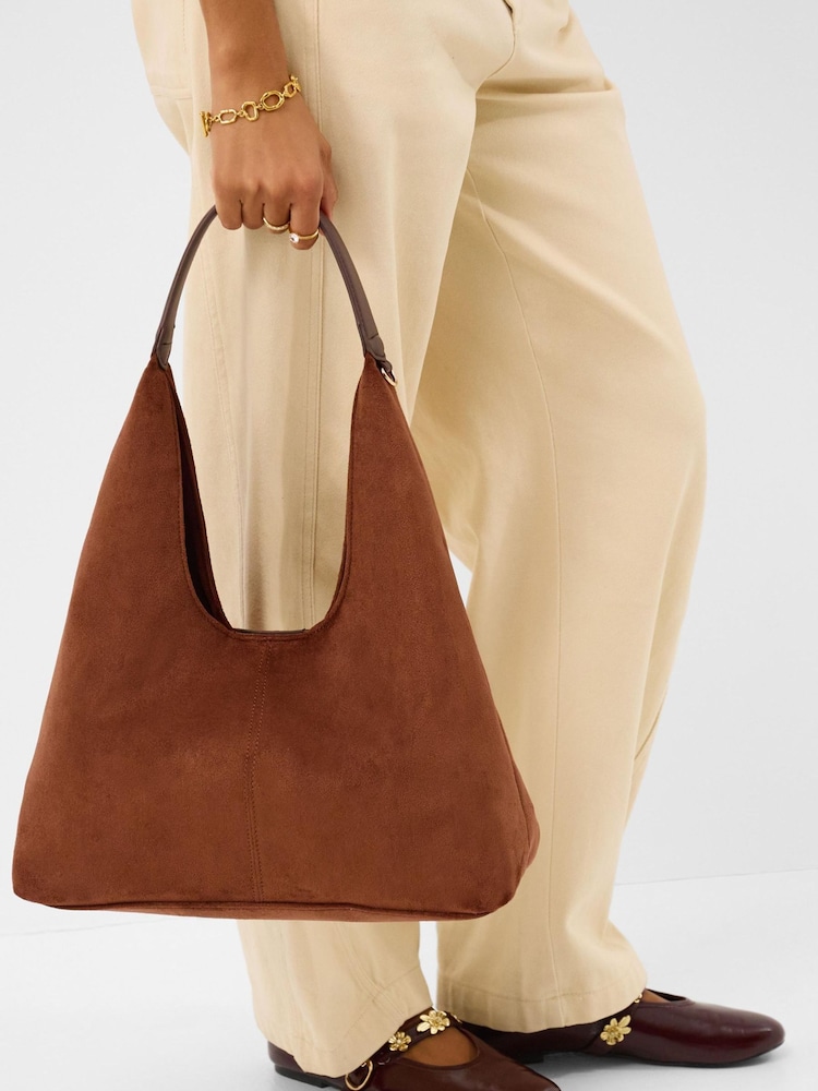 Accessorize Faux Suede Shoulder Bag - صورة 3 من 3 Accessorize Faux Suede Shoulder Bag - صورة 3 من 3