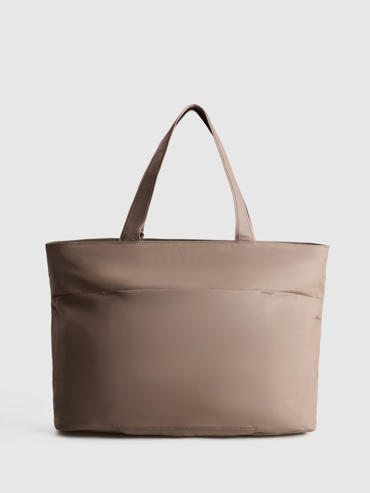 Nere Brown Coated Tote Bag - Image 2 of 4