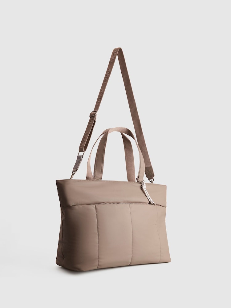 Nere Brown Coated Tote Bag - Image 4 of 4