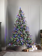 Festive 5ft Prelit Juniper Frost Fir Colour Change Christmas Tree - Image 1 of 2