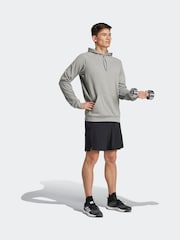 adidas Grey Game and Go Training Small Logo 3-Stripes Hoodie - Image 3 of 6