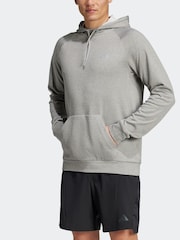 adidas Grey Game and Go Training Small Logo 3-Stripes Hoodie - Image 6 of 6