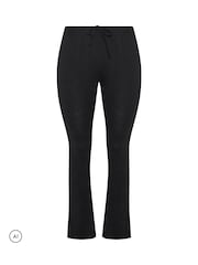 Yours Curve Black Wide Leg Cotton Trousers - Image 5 of 6