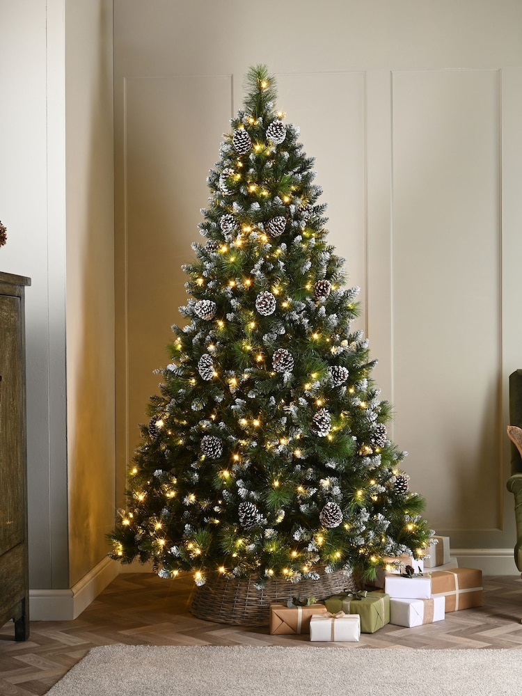 Festive 5ft Prelit Frosted Grand River Pine Christmas Tree with Cones - Image 5 of 5 Festive 5ft Prelit Frosted Grand River Pine Christmas Tree with Cones - Image 5 of 5