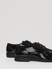 Threadbare Black Faux Leather Lace Up Derby Shoes - Image 3 of 4
