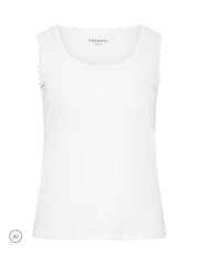 Yours Curve White Thermal Pointelle Vest - Image 5 of 6