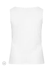 Yours Curve White Thermal Pointelle Vest - Image 6 of 6