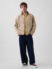 Gap Gold Relaxed Waffle Long Sleeve T-Shirt - Image 4 of 4