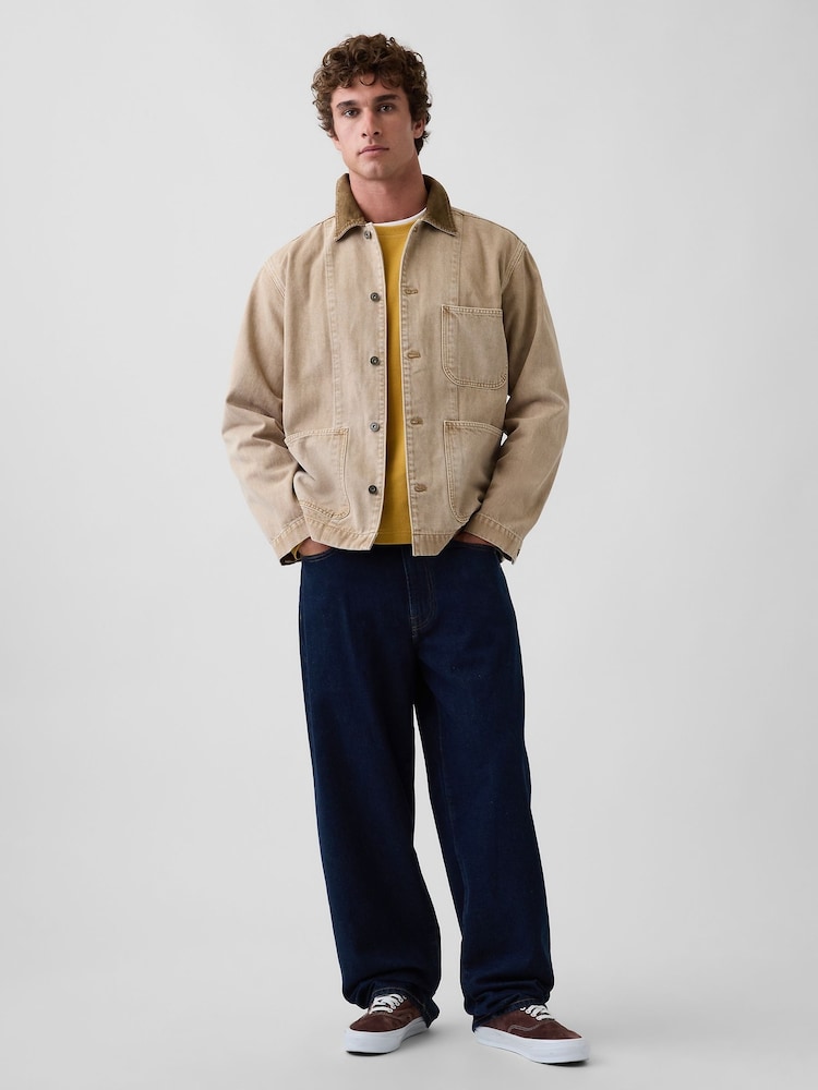 Gap Gold Relaxed Waffle Long Sleeve T-Shirt - Image 4 of 4 Gap Gold Relaxed Waffle Long Sleeve T-Shirt - Image 4 of 4