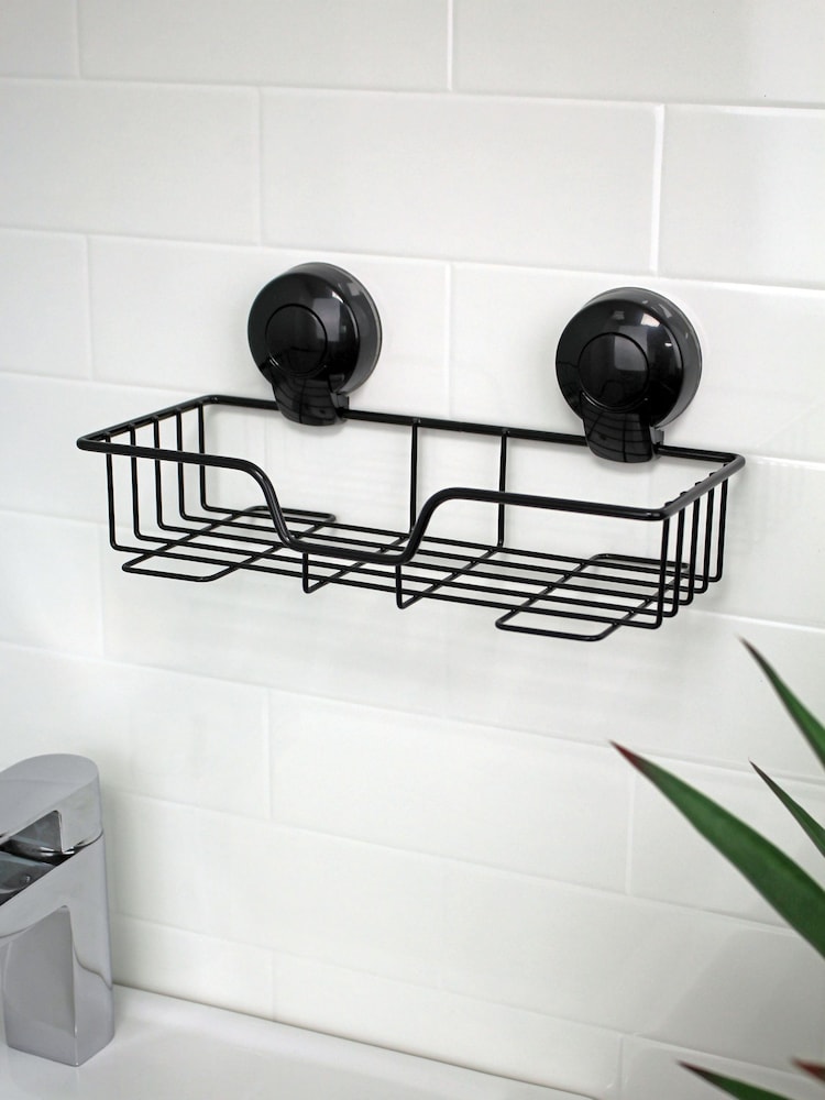 Cesta retangular de parede Showerdrape Suctionloc - Imagem 1 de 4