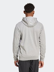adidas Grey Game and Go Training Logo 3-Stripes Full-Zip Hoodie - Image 2 of 6