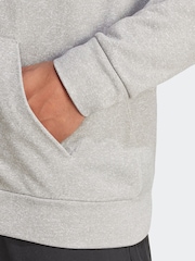 adidas Grey Game and Go Training Logo 3-Stripes Full-Zip Hoodie - Image 5 of 6