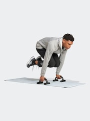 adidas Grey Game and Go Training Logo 3-Stripes Full-Zip Hoodie - Image 6 of 6