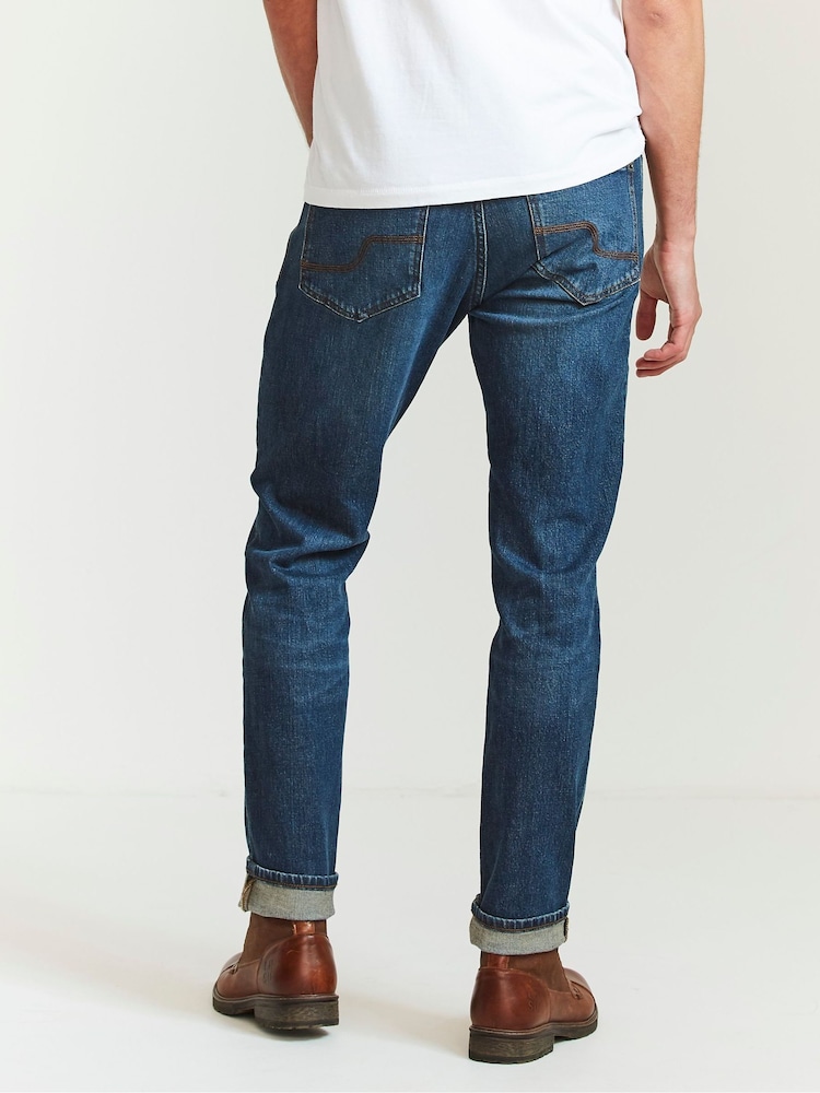 FatFace Blue Mid Wash Denim Slim Jeans - Image 2 of 4