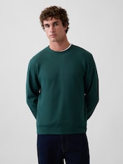 Gap Dark Green Relaxed Waffle Knit Long Sleeve T-Shirt - Image 1 of 4