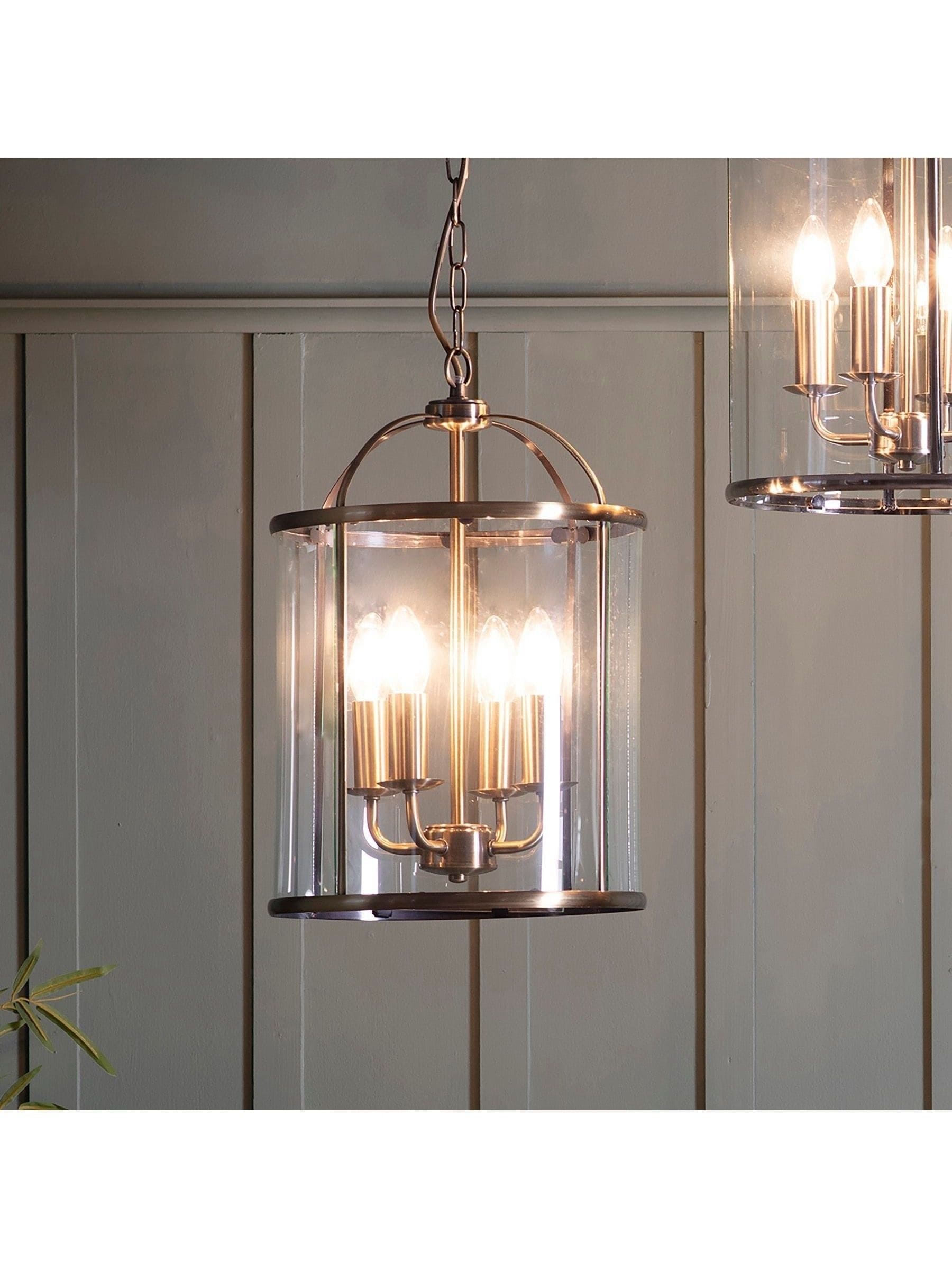 Endon lambeth 4 light glass pendant ceiling fitting top