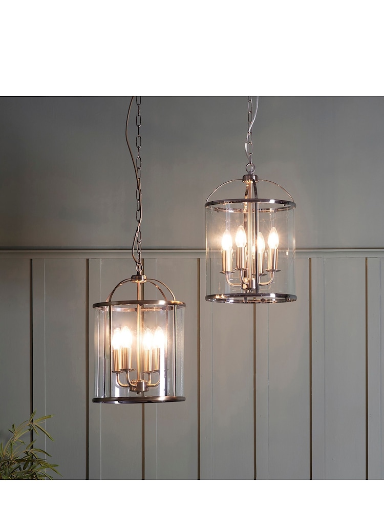 Gallery Home Silver 4 Light York Pendant Ceiling Light - Image 2 of 5