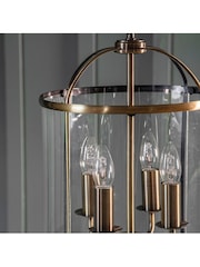 Gallery Home Silver 4 Light York Pendant Ceiling Light - Image 3 of 5