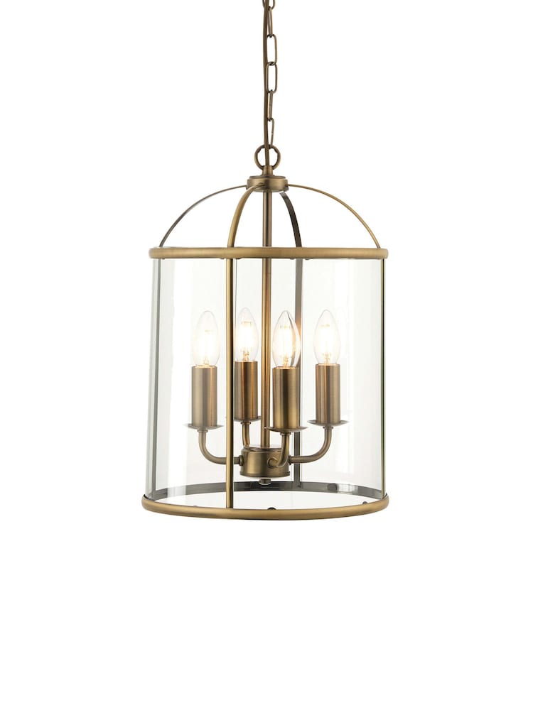 Gallery Home Silver 4 Light York Pendant Ceiling Light - Image 4 of 4 Gallery Home Silver 4 Light York Pendant Ceiling Light - Image 4 of 4