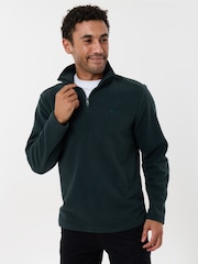 Threadbare Dark Green Quarter Zip Fitness Fleece - Image 2 of 5