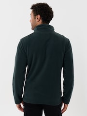 Threadbare Dark Green Quarter Zip Fitness Fleece - Image 3 of 5