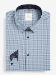 Navy Blue Check Motionflex Shirt - Image 2 of 7