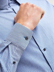 Navy Blue Check Motionflex Shirt - Image 7 of 7