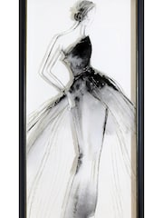 Arthouse Natural Glitter Lady Grace Framed Print - Image 1 of 2