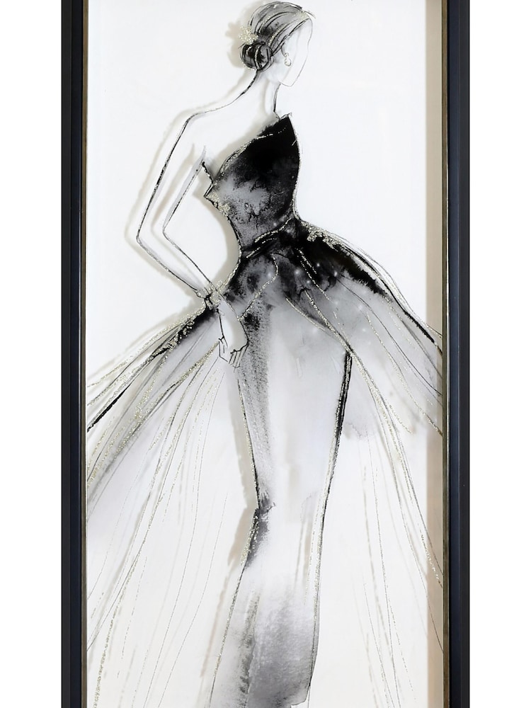 Arthouse Natural Glitter Lady Grace Framed Print - Image 2 of 2