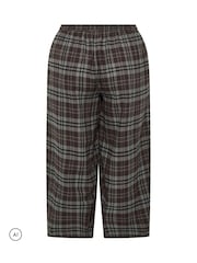 Yours Curve Grey Checked Barrel Trousers - Image 6 of 6