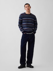 Blue Fair Isle - Gap Cashsoft Rundhalspullover - Bild 3 von 4