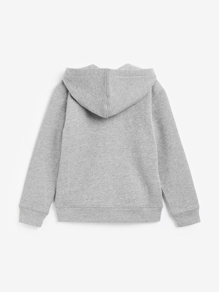 Polo Ralph Lauren Grey Boys Cotton Fleece Zip-Up Logo Hoodie - Image 3 of 4