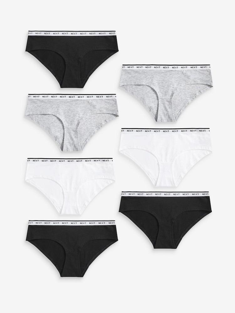 Monochrome Short Logo Knickers 7 Pack - Image 1 of 9