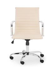 Julian Bowen Ivory Gio Faux Leather Office Chair - Image 1 of 2
