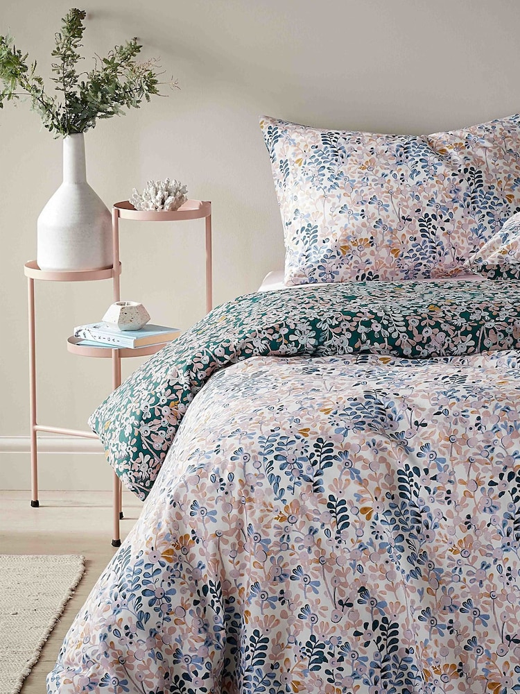 Vantona Blue Ditsy Floral Duvet Cover and Pillowcase Set - Image 1 of 4
