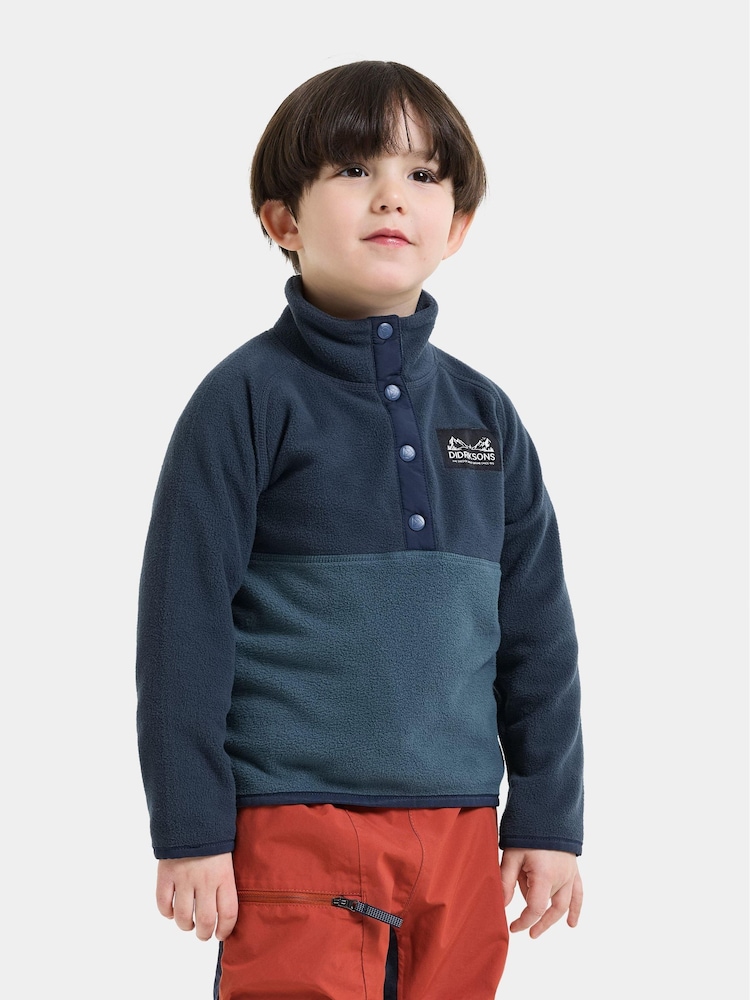 Didriksons Dark Blue Monte Half Button Fleece - Image 1 of 5