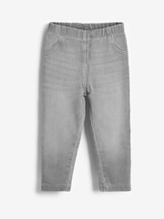 Black/Grey Denim 2 Pack Elasticated Waist Jeggings (3mths-7yrs) - Image 3 of 6